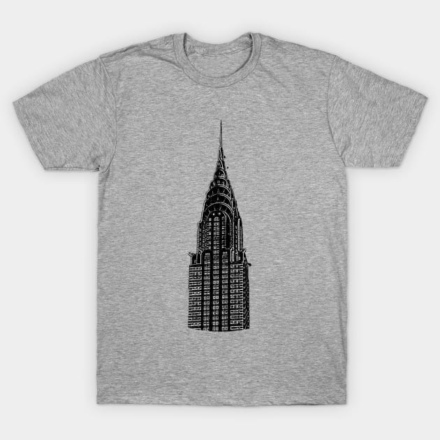 Chrysler Building New York T-Shirt by louweasely